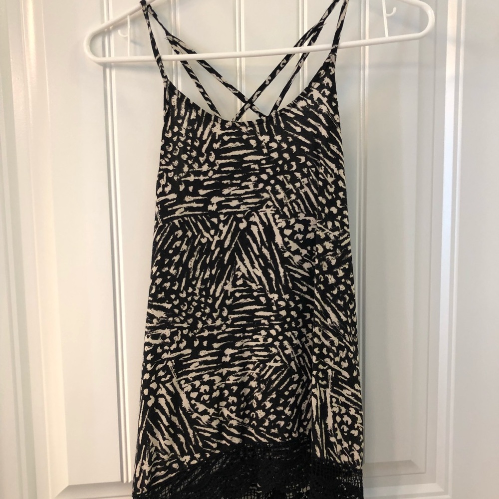 Mossimo black and cream tank top